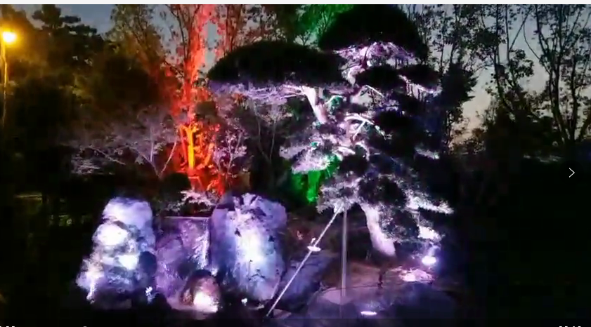 泉州園林亮化-DMX512投光燈效果